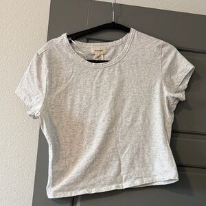 Gray Crop Top